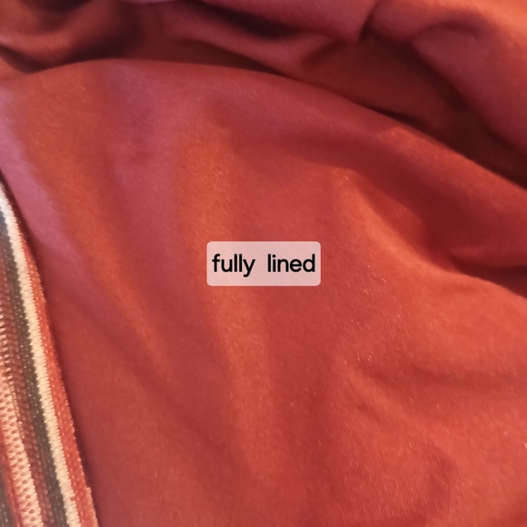 Luxology Women's  Lined Fit & Flare  Multi Color Strped Dress Size M - Picture 9 of 10